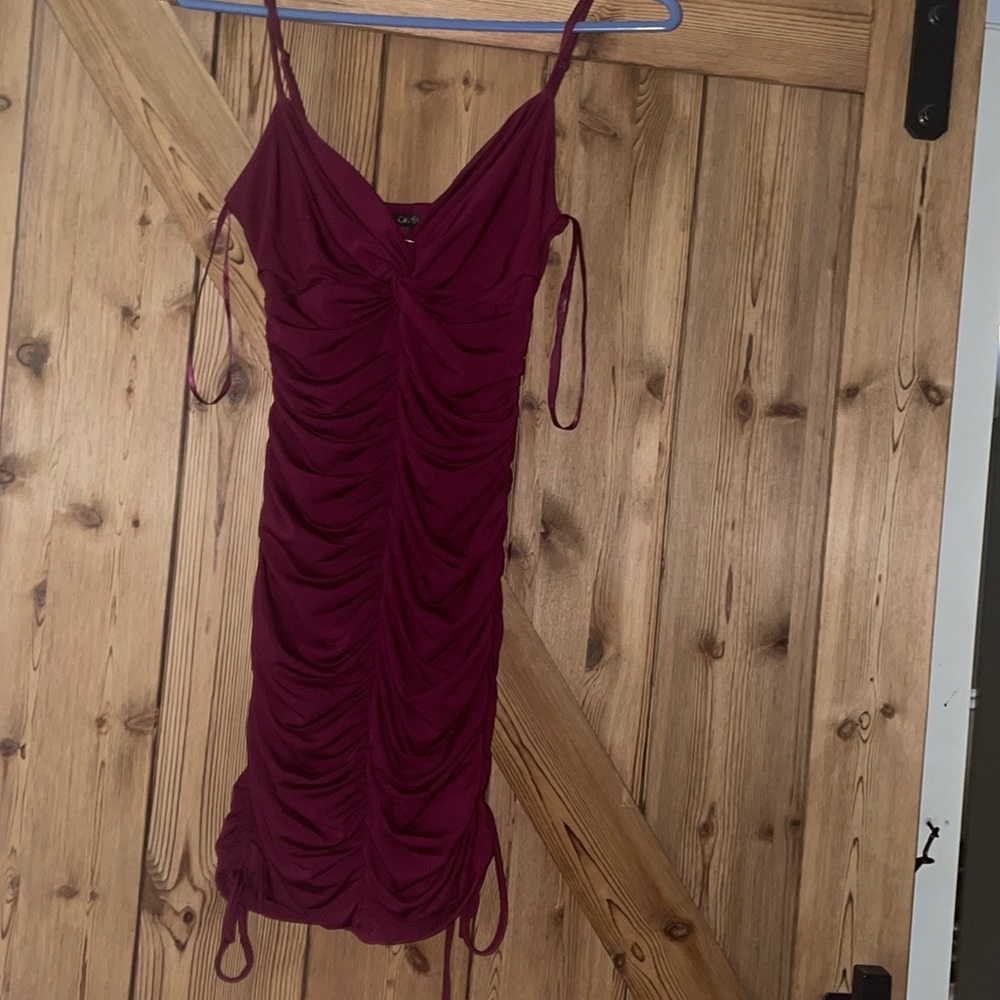 Maroon homecoming dress from City Studio